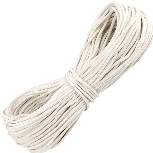 4mm Picture Frame Hanging String, 4mm x 10m Cotton Yarn Heavy Duty Picture Wire White Strong Cord Braided Rope Multifunction Rope, for Mirror Frame Parasol Paintings Hanging Decoration