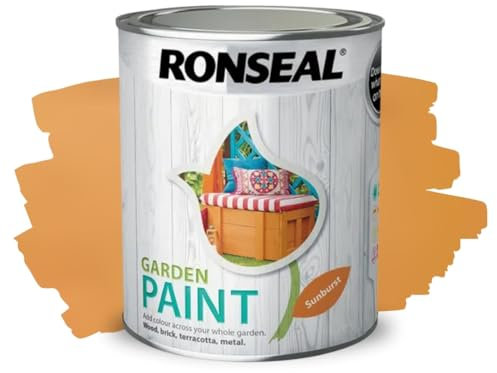 ARUUJ - Garden Paint, Fence Paints, Weather Resistant Outdoor Matt Paints, Water Based Paint For Sheds, Metal, Terracotta, Easy to Apply, Long-Lasting Colour & Protection (Sunburst, 750ML)