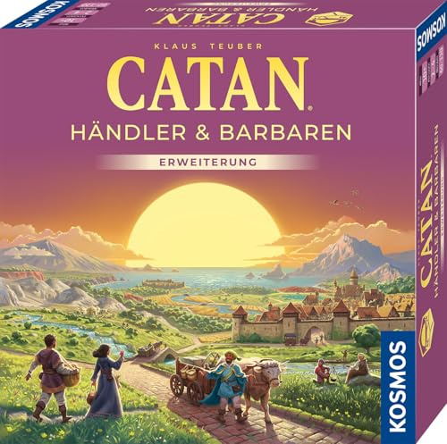 Kosmos 685140 Catan - Händler & Barbaren, Erweiterung zu Catan - Das Spiel, Brettspiel für 3-4 Personen ab 10 Jahre, Familienspiel, nur spielbar mit Basisspiel, Siedler von Catan