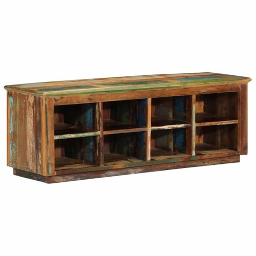 vidaXL Schuhschrank 110 x 35 x 40 cm Massives upgecyceltes Holz Braun | Viel Platz für deine Schuhe, solider Holzbau, Rustikaler Look gibt jedem Raum einen Schub