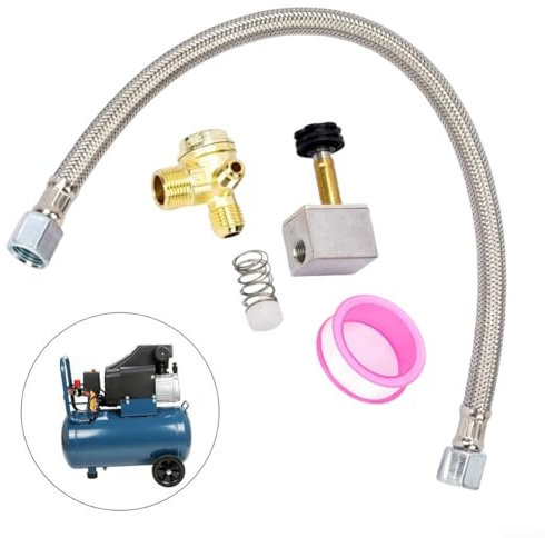 5 Stück 14 x 1 5 mm Rückschlagventil-Set für Luftkompressoren und Luftpumpen, Messingkonstruktion (400 mm Schlauch)