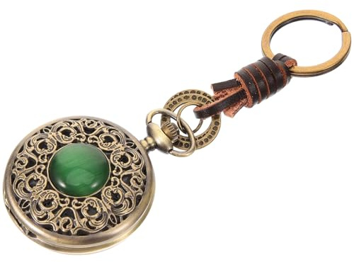 VILLCASE Retro Taschenuhr für Damen und Herren, Leichte Legierung, Braun | Vintage Stil, Präzise Zeitanzeige, Kleine Digitaluhr für Senioren, Passend für Alltag und Geschenk