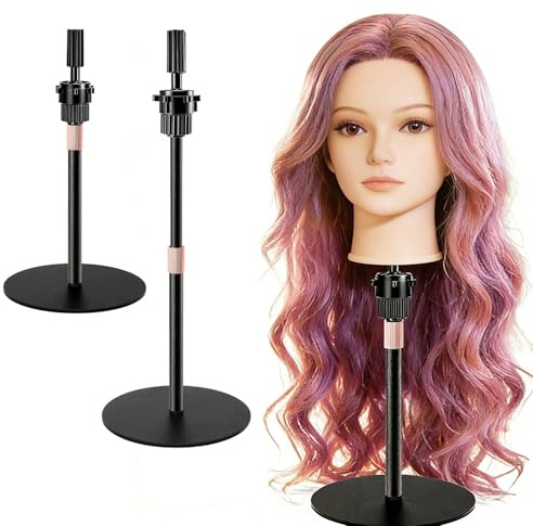 IDUNSEED Mannequin Head Stand, Wig Head Holder, 36–50cm Adjustable Mannequin Head Holder for Cosmetic and Hairdressing Training, Stable Table Stand