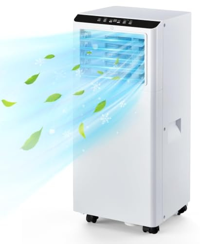 7000 BTU Mobiles Klimagerät mit Abluftschlauch für 30–40 m², leiser 4-in-1 Raumkühler mit Entfeuchtung, Ventilation und Follow-Me, R290, 24h-Timer, Fernbedienung, Fenster-Set, Energieklasse A