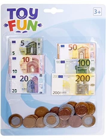 The Toy Company 45006166 Toy Fun Eurocash Scheine und Münzen