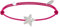 LES POULETTES BIJOUX - Bracelet Lien Etoile d'Argent 925 - Classics - Fuchsia
