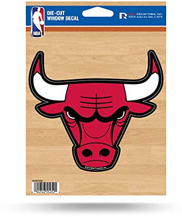 Rico Industries Chicago Bulls Die Cut Vinyl Decal Aufkleber, Team-Farbe, 7 L x 5 W