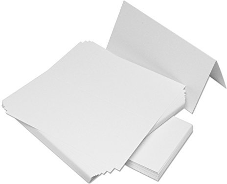 Craft UK W107 DL Leinen Karte und Briefumschlag, weiß (50 Stück)