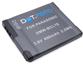 Dot.Foto DMW-BCL7, DMW-BCL7E Premium 3.6v / 690mAh Batterie Rechargeable pour Panasonic Lumix DMC-F5 DMC-FH10 DMC-FS50 DMC-SZ3 DMC-SZ8 DMC-SZ9 DMC-SZ10 DMC-XS1 DMC-XS3