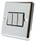 AET CPC3GSWIBC Polished Chrome Classical Black Insert Metal Rocker Switches-10 Amp Triple 3 Gang 2 Way Light Switch, 240 V