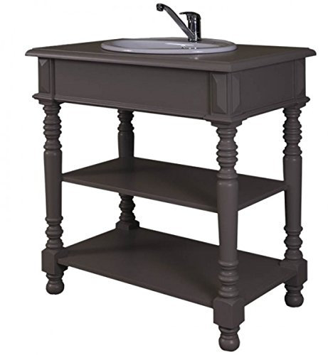 Casa Padrino Landhaus Stil Waschschrank Waschtisch inkl 1 Waschbecken Grau - Bad Schrank