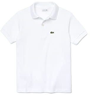 Lacoste Boy's PJ2909 Short Sleeve Polo T-Shirt, White (Blanc), 8A (Manufacturer size: 8 years)
