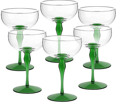 Eiscremeglas 6er-Set Dessertschale Cocktailglas Genova Amore Vero 600ml grün
