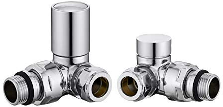 Keenware KRA-003 Radiator & Towel Warmer Valves, Chrome