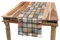 ABAKUHAUS Shabby Chic Tischläufer, Quadratische Stücke Tile, Esszimmer Küche Rechteckiger Dekorativer Tischläufer, 40 x 300 cm, Braun Rosa