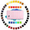 Paul Rubens – 48 couleurs aquarelle – Artist Grade Solid Cakes Kit de voyage – Portable avec boîte en métal rose