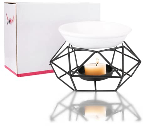 Kerze Burner, Oil Burner, Duftlampe Weihrauchbrenner Duftöl Für Kerzen Ölbrenner Geometrische Keramik Eisen Wesentlich Office Dekoration Kerzenhalter Öl Ätherisches Eisen Rack
