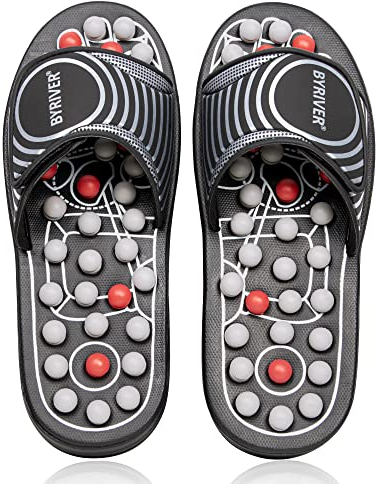 BYRIVER Pantoufles de Massage, Masseur de Pied d'Acupression, Chaussures de Massage des Pieds pour Détendre les Pieds et Favoriser la Circulation Sanguine (02XS)