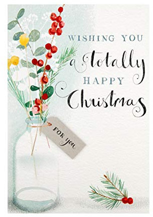 Hallmark Allgemeine Weihnachtskarte Modernes festliches Laub-Design.