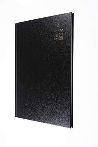 Collins Desk Terminplaner 2022, A4, Wochenansicht, Schwarz