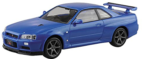Aoshima 1/32 The Snap Kit Nissan R34 Skyline GT-R / Bay Side Blue