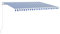 vidaXL Gelenkarmmarkise Einziehbar Markise Sonnenmarkise Balkonmarkise Sonnenschutz Sichtschutz Fenster Terrasse Garten 400x350cm Blau Weiß
