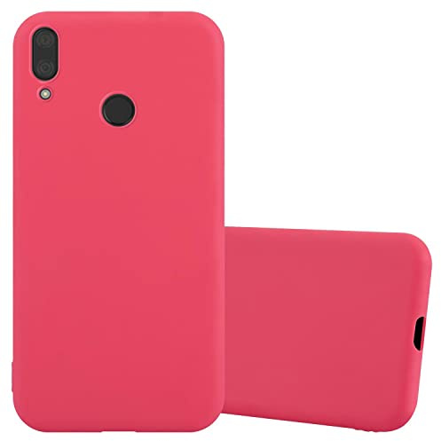 Cadorabo Hülle kompatibel mit Huawei Y7 2019 / Y7 PRIME 2019 Schutzhülle TPU Silikon Case Candy Design Slim Kratzfest Weiche Gummi mit Rundumschutz Case Hülle für Huawei Y7 2019 / Y7 PRIME 2019 in Rot