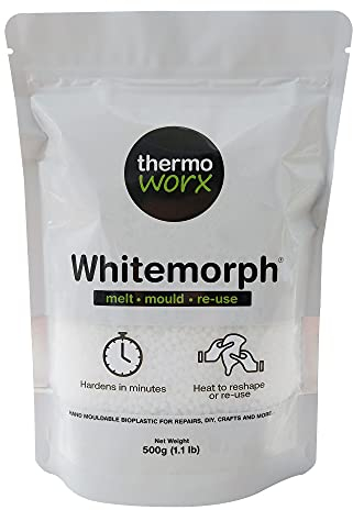 Thermoworx Whitemorph 500 g Bioplastik zum Schmelzen, Formen und Wiederverwenden