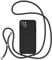 UEEBAI Crossbody Lanyard Phone case for iPhone 13 6.1 inch, Silicone Phone Cover with Adjustable Necklace Strap Soft Belt Neck Cord Lanyard Shockproof Protective Case - Black