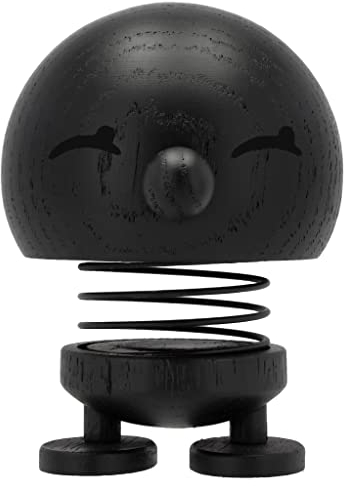 Hoptimist Bimble aus Holz, Wackelfigur, Skandinavische Deko für Wohnzimmer, Schreibtisch, Büro, Flur, Badezimmer, Tolles Geschenk, 8,6 x 7,5 x 9,5 cm, Medium, Black Stained Oak