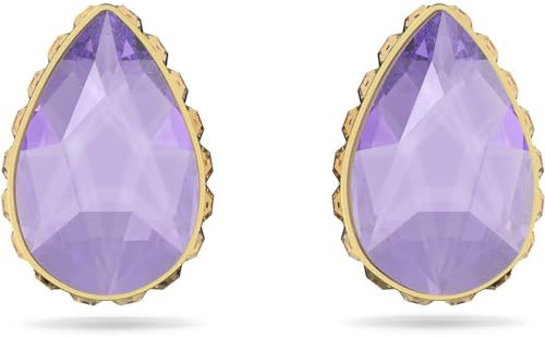 SWAROVSKI Orbita Orecchini, con CristalliSwarovski dal Taglio a Goccia, Montatura Placcata in Tonalità Oro, Viola