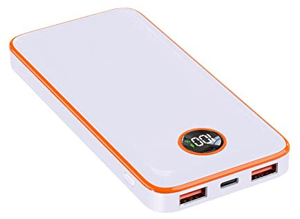 Odetrik Power Bank 10000mAh, 22.5W PD & QC 3.0 Portable Charger Fast Charging, USB C Input and Output with LCD Display External Battery Pack Compatible with iPhone Samsung Huawei Xiaomi (White)