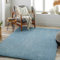 Livabliss Shaggy Rug Shaggy Berber Teppich - Flauschiger Teppich für Wohnzimmer, Esszimmer, Schlafzimmer, Langflor Hochflor Teppich flauschig - Teppich groß 160x213 cm, Wohnzimmerteppich in Blau