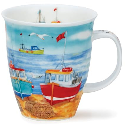 Dunoon Nevis 0.48L Fine Bone China Mug Waters Edge (Fishing Boat)
