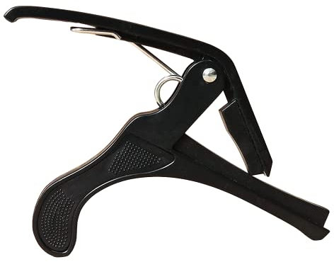 Rockstar - Cejilla de Pinza Automática Universal- Capo para Guitarra Clasica, Española, Flamenca Electrica y Ukelele, Gatillo de Liberación Rápida - Rockmusic