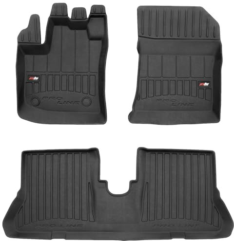 MOTOS Alfombrillas de Goma para Dacia Dokker 2012-2021 Mejore la Comodidad de Sus Viajes con la Alfombra Antideslizante Car 3D- Alfombrillas de Coche para Varias Estaciones