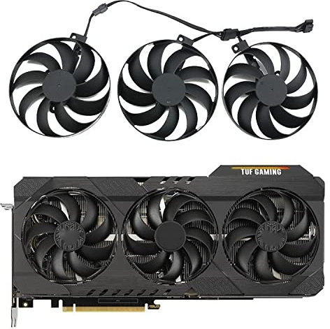 NEW CF9010U12D Justyet 12V 0.45A Cooler Fan Replace for ASUS GeForce RTX 3060 Ti 3070 3080 3090 TUF OC GAMING Graphic Card Cooling Fan (Fan-ABC)
