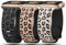 SL-MT-DGBK Armbänder mit Leoparden-Gravur, kompatibel mit Apple Watch, für Damen, 42 mm, 44 mm, 45 mm, 46 mm, 49 mm, weiches Silikon, Gepardenprägung, Sportarmband für iWatch Serie 10, 9, 8, 7, 6, 5,