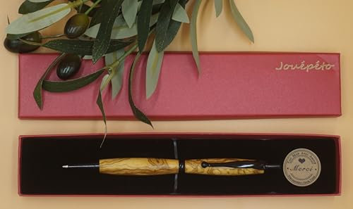 Porte-mine en bois d'olivier centenaire, fait main, personnalisable