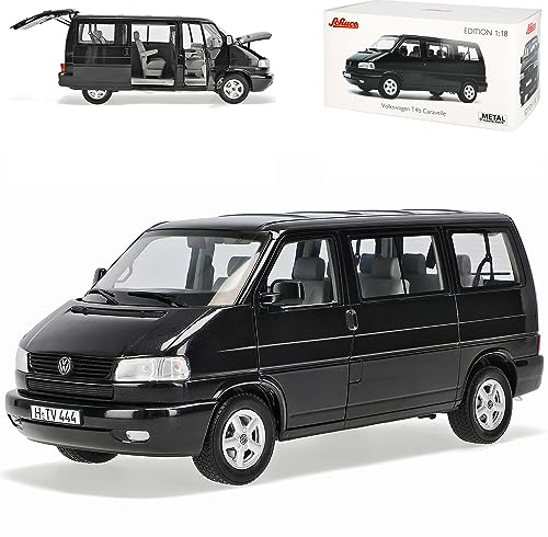 Volkwagen T4 B Caravelle Bus Personen Transporter Schwarz 1990-2003 1/18 Schuco Modell Auto