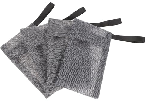 Ipetboom Tasche 4er Set Mesh-seifenbeutel Für Seifenstücke Peeling-tasche Platzsparend Für Dusche Und Bad