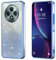 BEEJTUNY Case for OPPO Reno12 F/Reno 12 F 5G/Reno12 FS 5G, Transparent Protective Cover with Gradient Glitter, Soft and Beautiful Bumper Shell, Stylish Shockproof Cover. Blue
