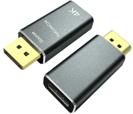 DisplayPort to HDMI 4K Adapter 8K Cable, (2K 60Hz, 1080p 120Hz) Uni-Directional Display Port to HDMI Monitor Converter Compatible for HP, Dell, GPU, AMD, NVIDIA, More (4K Adapter x1PACK)