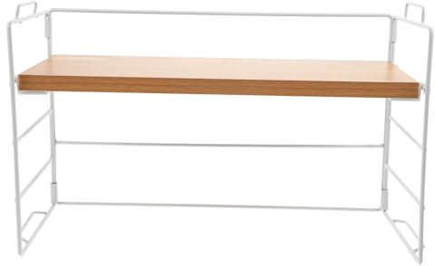 JEWEDECO Desktop-Rack Book Shelves bücherregal schreintischorganizer ordnerregal Schreibtisch Organizer Desktop- Ablageregal für die Arbeitsplatte Desktop-Speicherregal Tischregal Holz