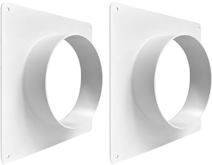 100 mm/150 mm/200 mm/250 mm Kanalverbinderflansch Innen- und Außenbereich Lüftungskanal-Verbindungsflansch für Heizung/Kühlung wanddurchführung klimaanlage wandflansch 150mm（2pcs）