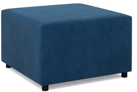 Mebligo - Fußstütze für Sessel 70 x 70 cm NEO Kollektion, Bequemer Hocker als Auflage, Pouf Hocker, Aus Hochwertigen Materialien, Sitzpouf, Fusshocker Gepolstert für Sessel, Marineblau