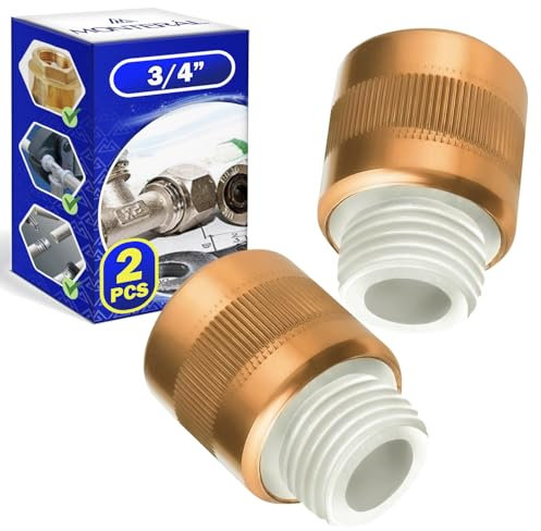 2 Piezas Racor Antielectrólisis con Rosca Macho y Hembra de 3/4” - Garantía de 10 Años - MONTERAL