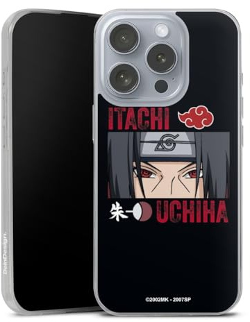 Slim Case kompatibel mit Apple iPhone 16 Pro Silikon Handyhülle transparent Hülle extra dünn Itachi Uchiha Naruto Shippuden Manga