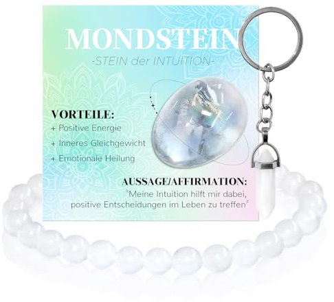 Ourdort Naturstein Armband Damen, Armband mit Kartensteinen, Edelstein Schlüsselanhänger, Edelstein Perlen für Frauen, Geschenke für Frauen, Geschenk für Tochter Mutter Schwester