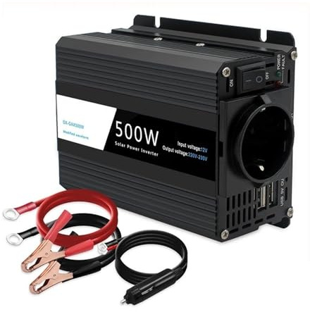 Transformateur Onduleur De Voiture 500 W 12 V 220 V 50 Hz Convertisseur De Puissance pour Prise Allume-Cigare